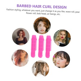 Outanaya 6pcs Hair Rollers Clips Lightweight Abs Bang Curlers for Women Hair Styling Firm Grip Portable for Thicker at Home and Travel