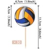 30 piezas de adornos de voleibol para cupcakes de doble