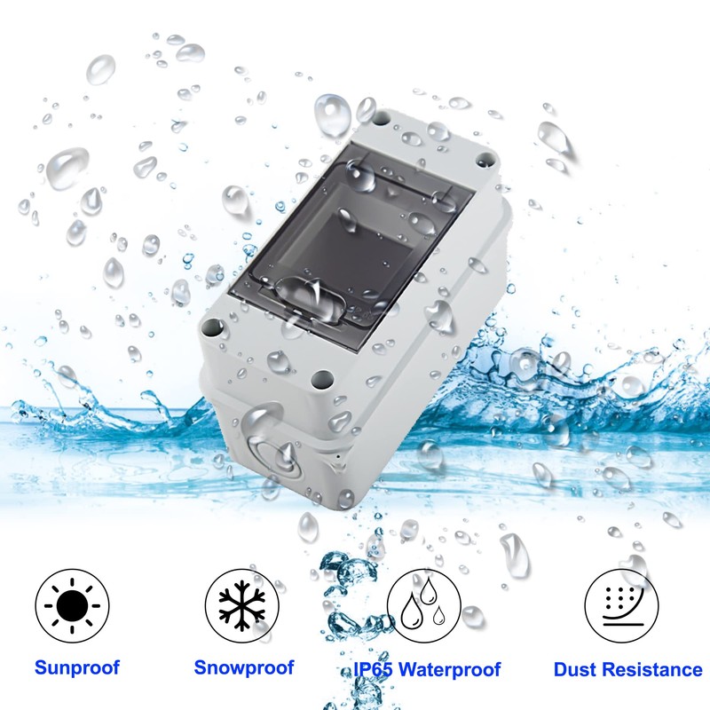 Surface-Mounted Distribution Box, IP65 Waterproof Fuse Box, Surface-Mounted, with Door,
