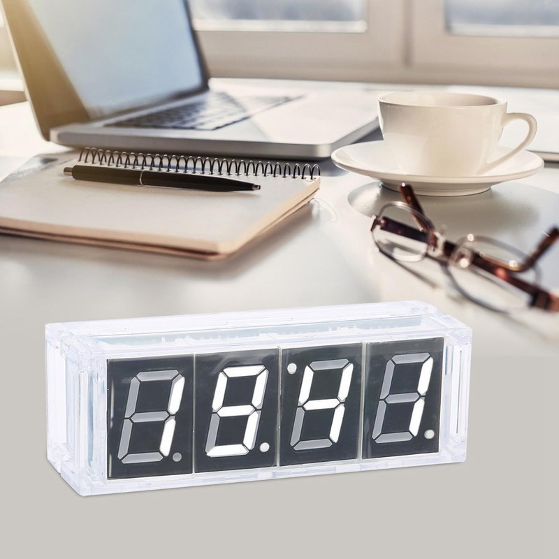 Risegun DIY Digital Clock Kit 4 Digit LED Clock Electronic