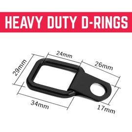 Kdtoll D Construction Ring Lashing Eyelet, Pack of 4 Heavy Duty Lashing Eyelets for Trailers, D-Ring Lashing Eyelets with Load 200 kg, Stainless Steel Trailer Accessories for Load Securing Trucks,