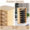 PEUTIER Cup Lid Organiser for Cupboard, Bamboo Lid Holder, Water
