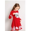 SMILING PINKER Girls' Christmas Santa Reindeer Winter Knitted Dress, red