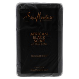 Shea Moisture African Black Soap Bar Acne Prone & Troubled Skin, 8 Ounce