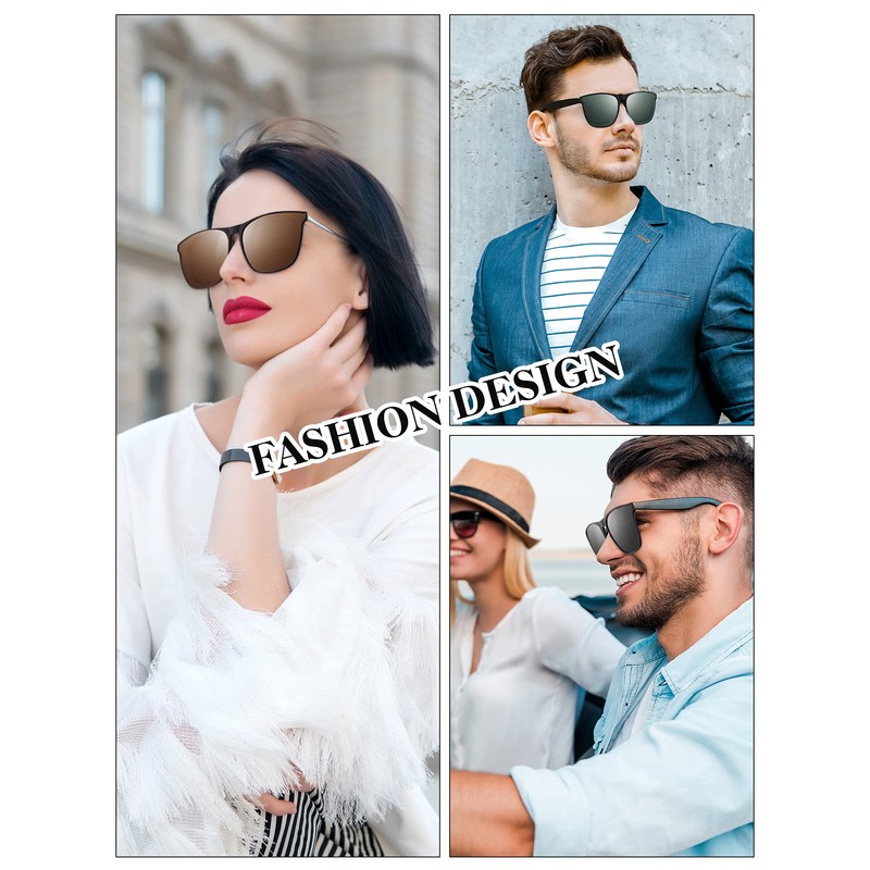 Frienda 3 Pares Gafas de Sol Polarizadas con Clip Grandes