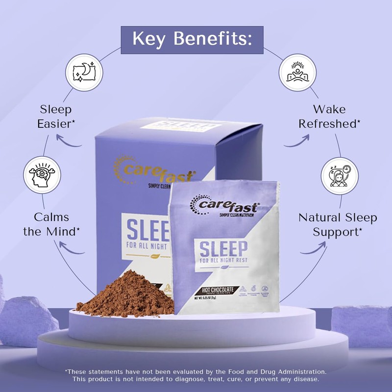 CAREFAST Sleep - Hot Chocolate Drink Mix - Natural Sleep