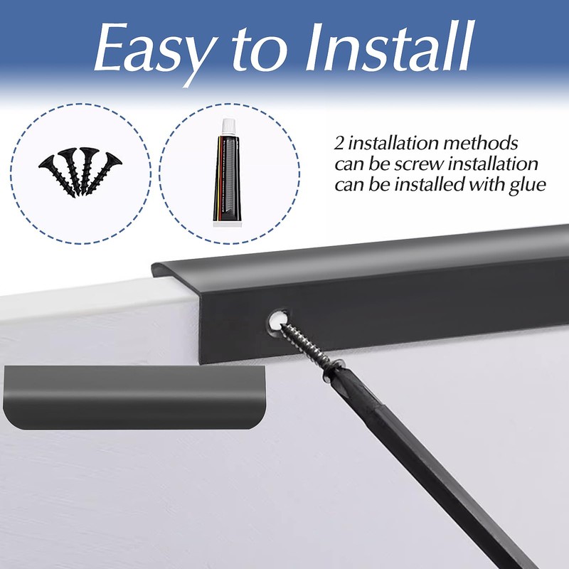 LZYDKH Pack of 6 Concealed Furniture Handles, 150 mm Cabinet