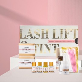 Pride Month Gifts, 4-in-1 Lash Lift & Brow Tint Kit, 1 Set Long-lasting Color Lash & Brow Perm Kit, Professional Eye Brow DIY Style Kit, Birthday Gift - Specification: 1 Set, Color: Black