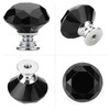 Ravinte Pack of 5 Crystal Drawer Knobs and Handles, Black