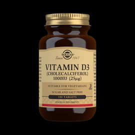 Solgar Vitamin D3 (Cholecalciferol) 1000 Iu (25 µg) 180 Tablets
