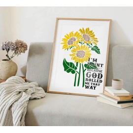 GSS Designs Sunflower Stencils 12x16Inch Flower Stencils for Painting on Wood Canvas Paper Fabric Floor Wall Furniture Reusable Sunflower Wall Stencils for Fence Garden Decor