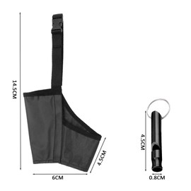 1 Piece Dog Mask with 1 Piece Whistle, Adjustable Dog Mask, Breathable Safety Muzzle for Dogs, Anti-Bite Muzzle for Dogs, Waterproof Dog Mask (Black)