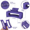 Sisiaipu 3.5 Inch Medium Hair Accessories: 12 Pcs Square Jaw