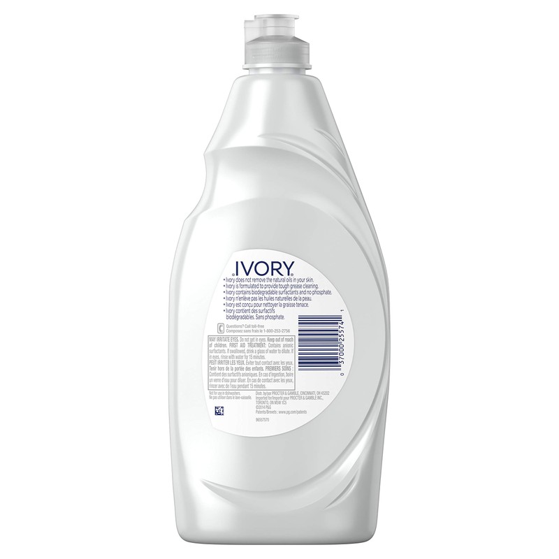 Ivory Dish Soap Original, 709mL/1.5pt/24fl oz, 3 PACK (10 Per