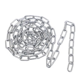 KALOLINNA Stainless Steel Chain, Wire Diameter 0.08 inch (2 mm), Length 6.6 ft (2 m), Stainless Steel Chain, SUS304, Rust Resistant, Lock Chain, Silver, Multi-functional, Chore Chain, Anti-Theft, Fixed Chain, Fall Prevention, Earthquake, Typhoon Counterm