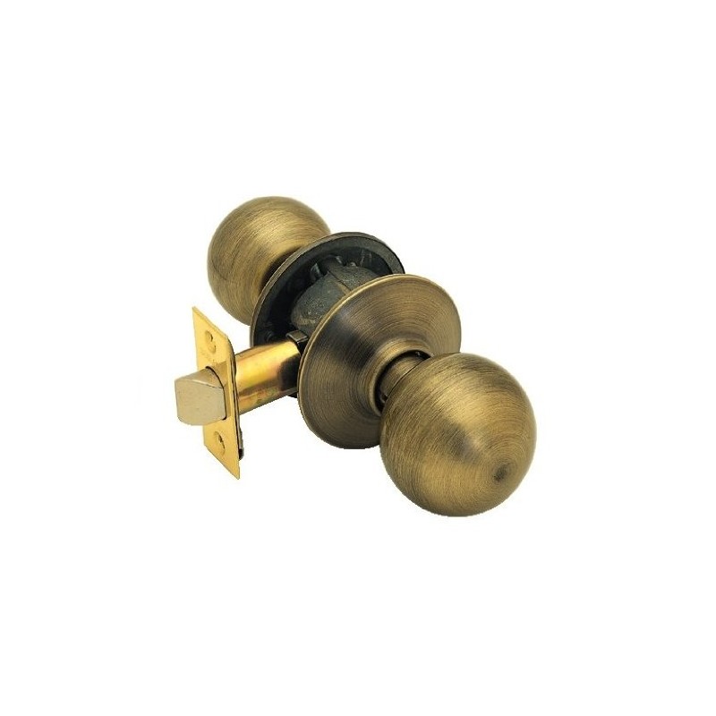 SCHLAGE F10ORB609 Orbit Passage Knob, Antique Brass