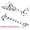NearMoon Rain Shower Head with 11'' Adjustable Arm, High Pressure