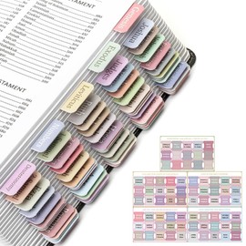 75 Bible Index Tabs, Colourful Bible Tabs for Women Men, Large Print Bible Stickers with Blank Writing Tab for Bible, Bible Study Supplies (Morandi)