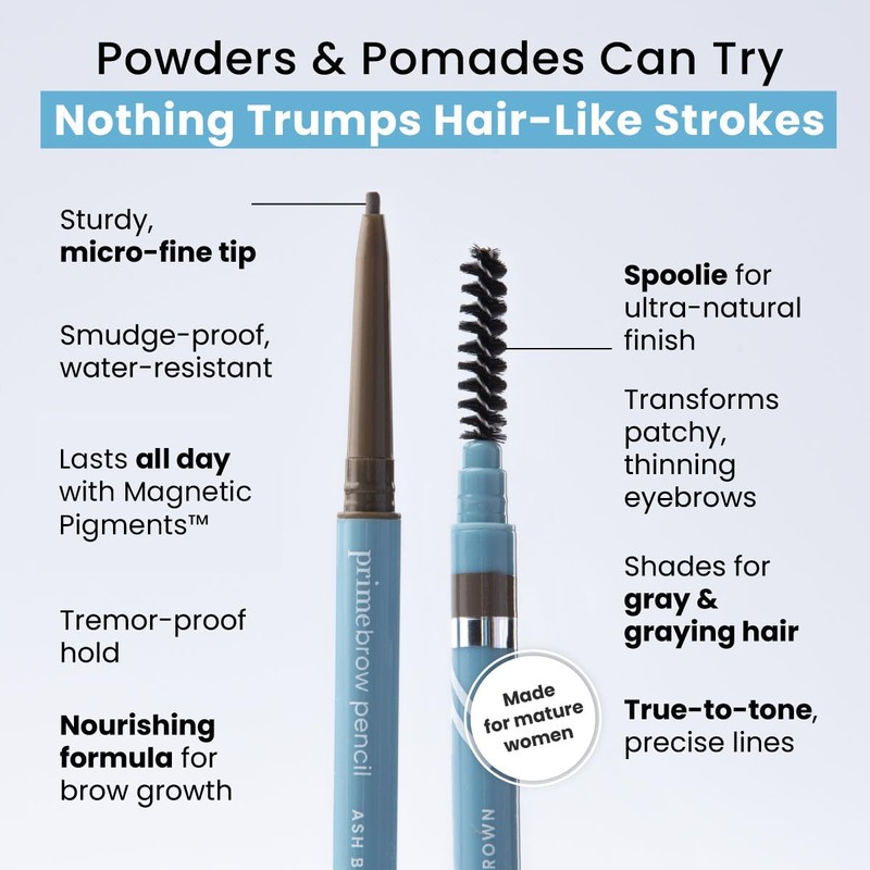 Prime Prometics PrimeBrow Pencil for Mature Women – Ultra-Precise Tip