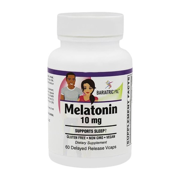 BariatricPal 10mg Melatonin Delayed-Release Capsules (60ct) - Supports Sleep!