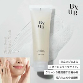 ByUR Clean Reset Gel Scrub Wash, Face Wash Gel, Foam Face Scrub, Mild Peeling, Pore Management, Pore Stain, Cuticle Care, Moisturizing, Korean Cosmetics, Skin Care, 4.2 oz (120 g)