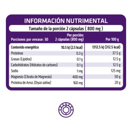 Citrato De Magnesio Mag Complex Healthaddiction. 60 Cápsulas Sabor Sin sabor