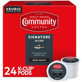 Community Coffee Signature Blend 24 Count Coffee Pods, Dark Roast, Compatible with Keurig 2.0 K-Cup Brewers, 24 Count (Pack of 1)