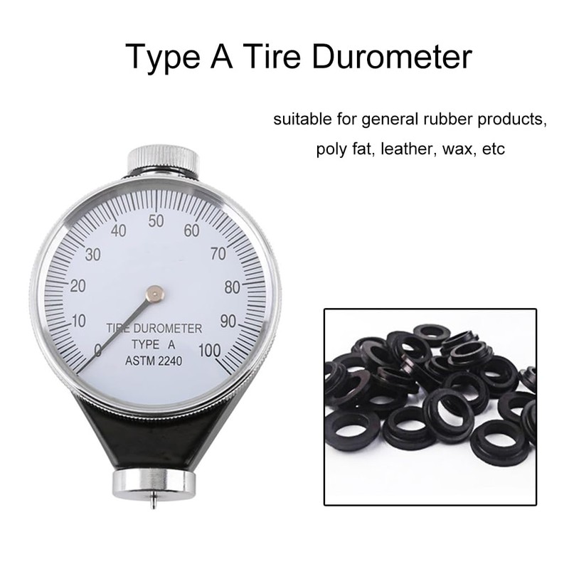 Lancoon Rubber Hardness Tester, Shore Type A Tire Durometer with