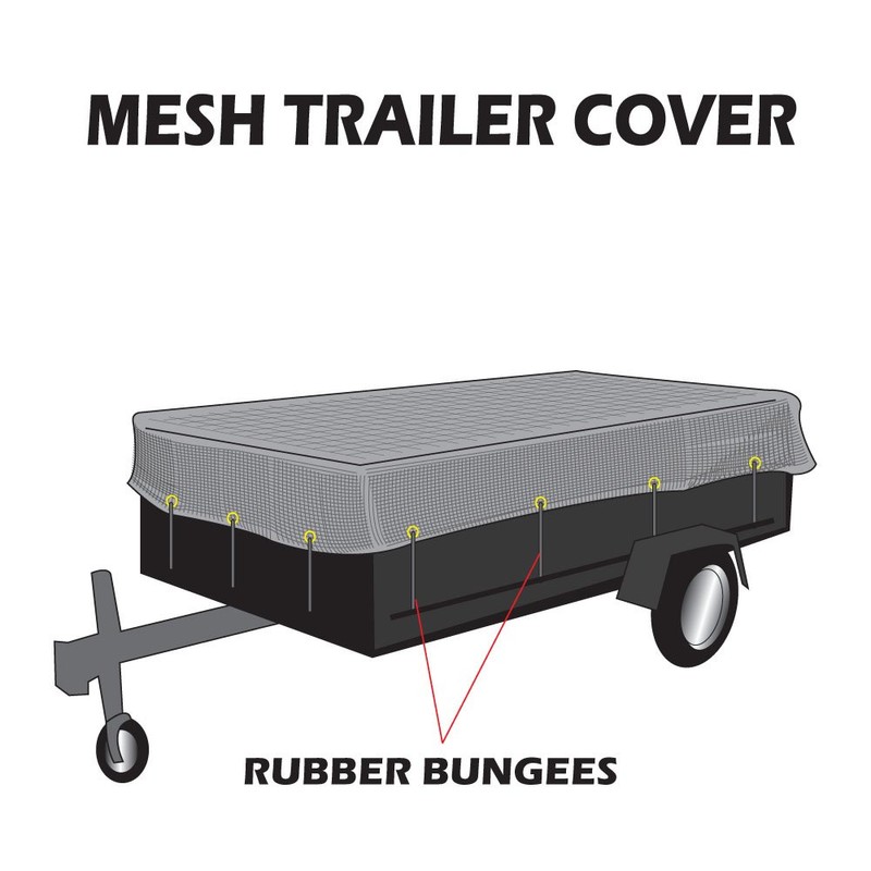 Xtarps - 6x10 Utility Trailer mesh Cover with 10 pcs