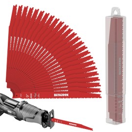 Bltazeek Bi-Metal Reciprocating Saw Blades 9 Inch 6/12 TPI, Durable Wood for Pruning, Auto Dismantling, and Woodworking, Premium Carbide Tipped Sawzall Blades, 25 Pack