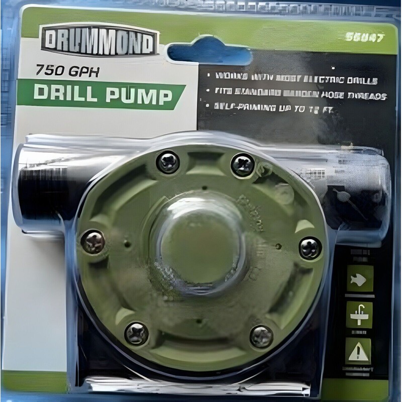 drummond Heavy Duty Self-Priming Drill Powered Water Pump Home Garden
