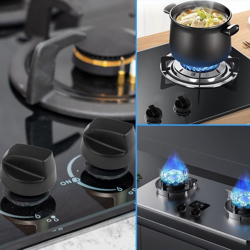 YREYBN 4 Pcs Cooker Knobs Replacement Oven Knobs, Universal Control