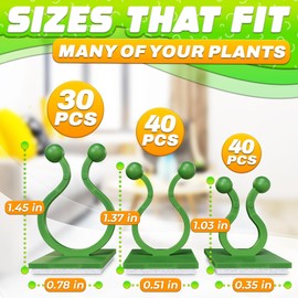 Plant Wall Clips for Climbing Plants 110 Pcs - Pothos Plant Climber Support, Large, Medium, Small Sizes Wall Clips for Support, Strong Adhesion, For Indoor Plants or Cable Management and Plant Holder