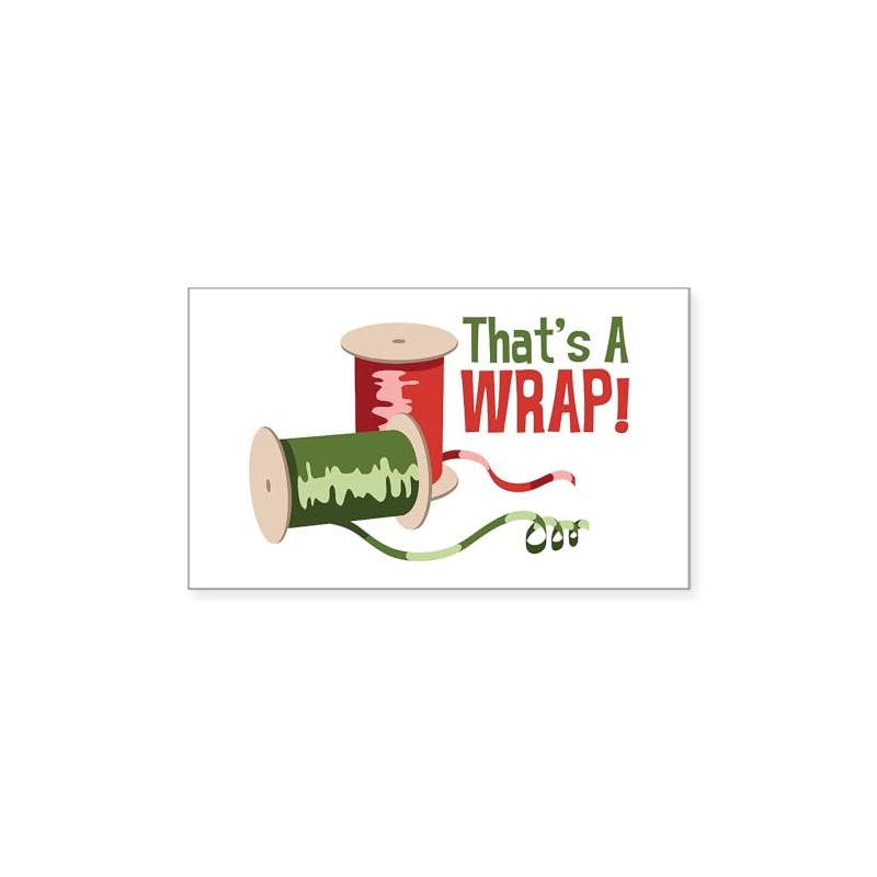 CafePress Thats A WRAP Sticker Rectangle Bumper Sticker Car Decal