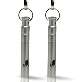 Titanium Whistle with Lanyard Emergency Safety, Titanium Gray, Set of 2, Weather Resistant, 125db Your Lifesaving Outdoor Essential, Perfect for Hiking, Pets, Sports, and Emergencies for Keychain