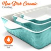 NutriChef 3-pc Casserole Dish Set for Oven, Ceramic Lasagna Baking