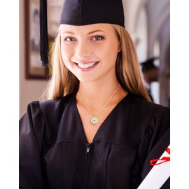 LOUISA SECRET S925 Sterling Silver Birthstone Necklace Gifts for Wife, Compass Jewelry Gifts for Women Wedding Anniversary Birthday Gifts for Her Girlfriend, Girls Necklaces for Daughter Valentines Day Christmas Day