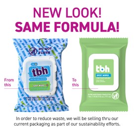 TBH Kids Spot Foam Face Cleaning Spot Wipes for Kids, Preteens, and Teens with Sensitive Dry Oily Skin