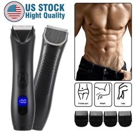 Men's Manscaping Pubic Hair Trimmer Groin Electric Ball Body Shaver Waterproof