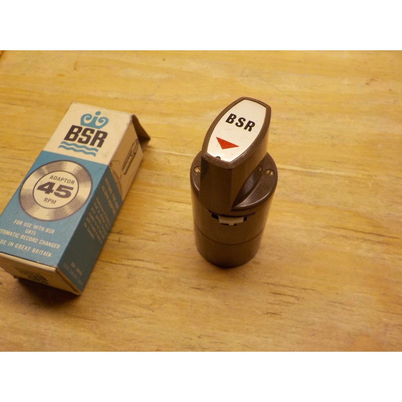 New BSR UA15 BROWN 45 RPM Phonograph Record Player Spindle