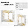 Wmhusu Outlet Covers Gold/White Marble Abstract Modern Luxury 2 Gang