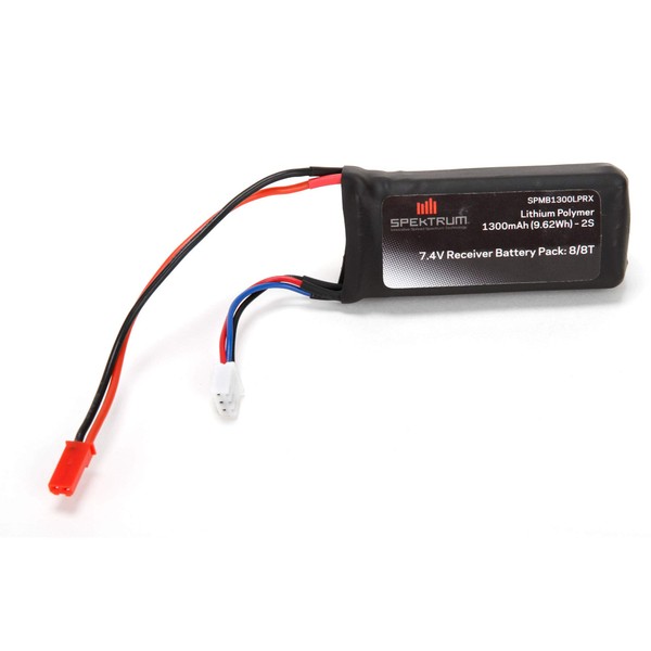 Spektrum 7.4V 1300mAh 2S 5C LiPo RX Pack Battery with JST Connector