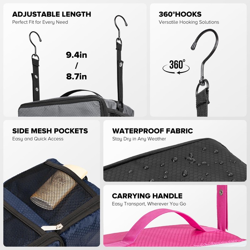 Vokelater Suitcase Organizer - Travel Luggage Hanging Shelves Packing Cube