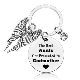 Vadaka Godmother Gift from Godchild Godmother Keyring Baptism Gift Godmother Proposal Jewelry Keyring Christening Gift for Godmother from Goddaughter Godson Mothers Day Christmas Birthday Gift