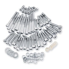 Gardner Westcott Polished Cam, Transmission &, Primary Cover Fastener Kit for FL Touring Models P-10-14-01