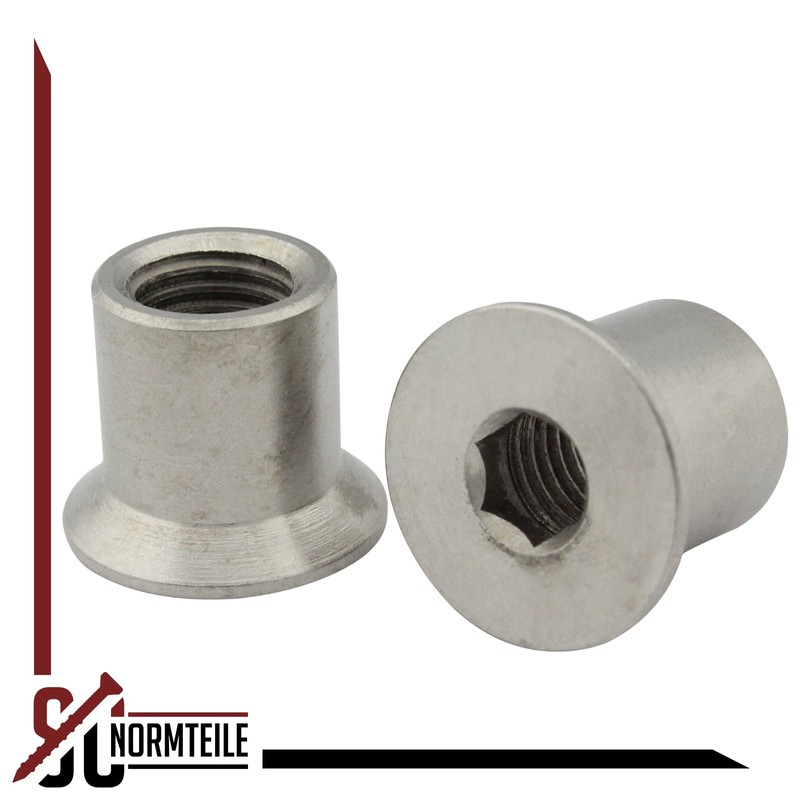 Sleeve nuts with countersunk head and hexagon socket (ISK) -