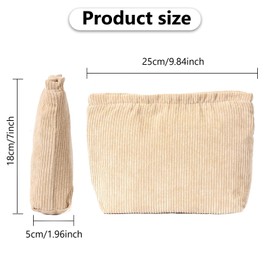 Makeup Bag ，Cosmetic Bag， Makeup Bags Suitable for Women and Girls,Large Capacity Travel Toiletry Bag Accessories Organizer (3pcs, Khaki)