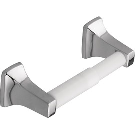 Moen P5050 Soporte de papel de baño, contemporáneo, blanco (White Roller)