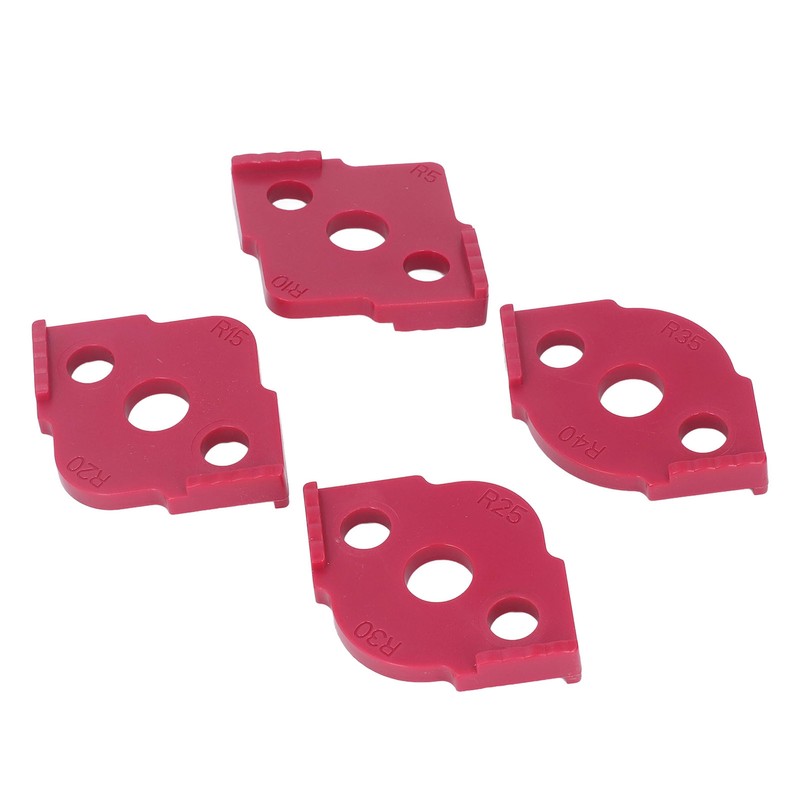 4 Pcs Radius Jig Router Template ABS Wear Resistant Woodworking