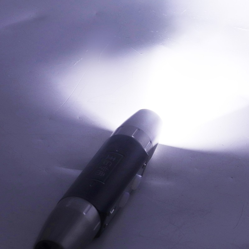 Identification Flashlight Super Bright USB Rechargeable Quad LEDs Portable Jade